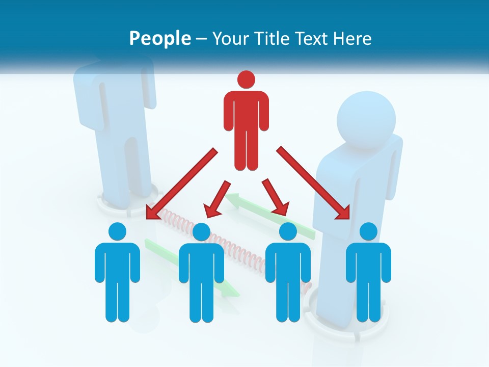 A Blue Man Standing Next To A Green Man PowerPoint Template