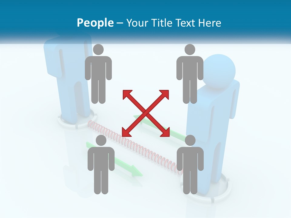 A Blue Man Standing Next To A Green Man PowerPoint Template