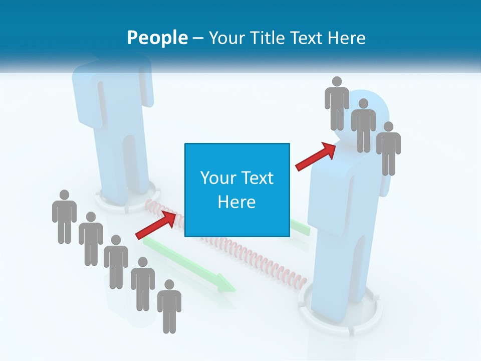 A Blue Man Standing Next To A Green Man PowerPoint Template