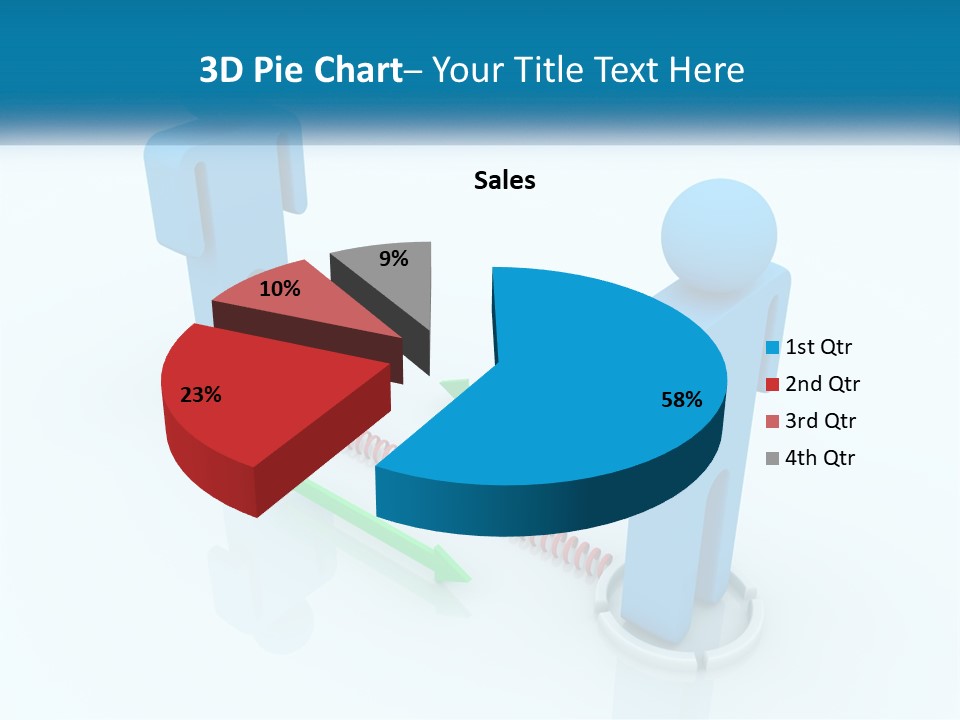 A Blue Man Standing Next To A Green Man PowerPoint Template