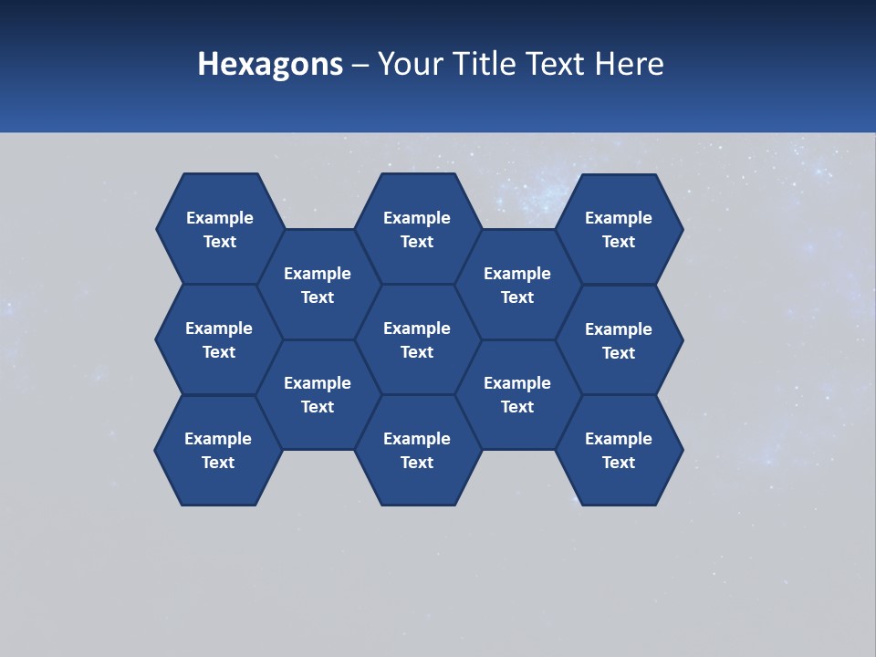 A Blue And Black Background With Stars And The Words Name Of Presentation Company Name PowerPoint Template