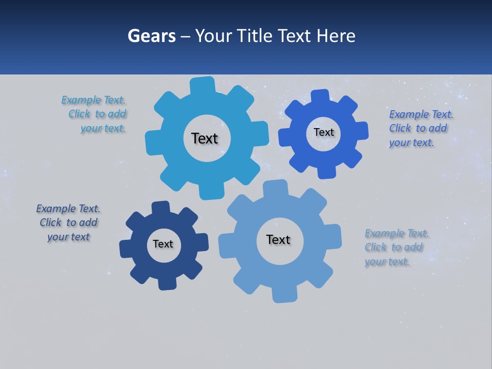 A Blue And Black Background With Stars And The Words Name Of Presentation Company Name PowerPoint Template