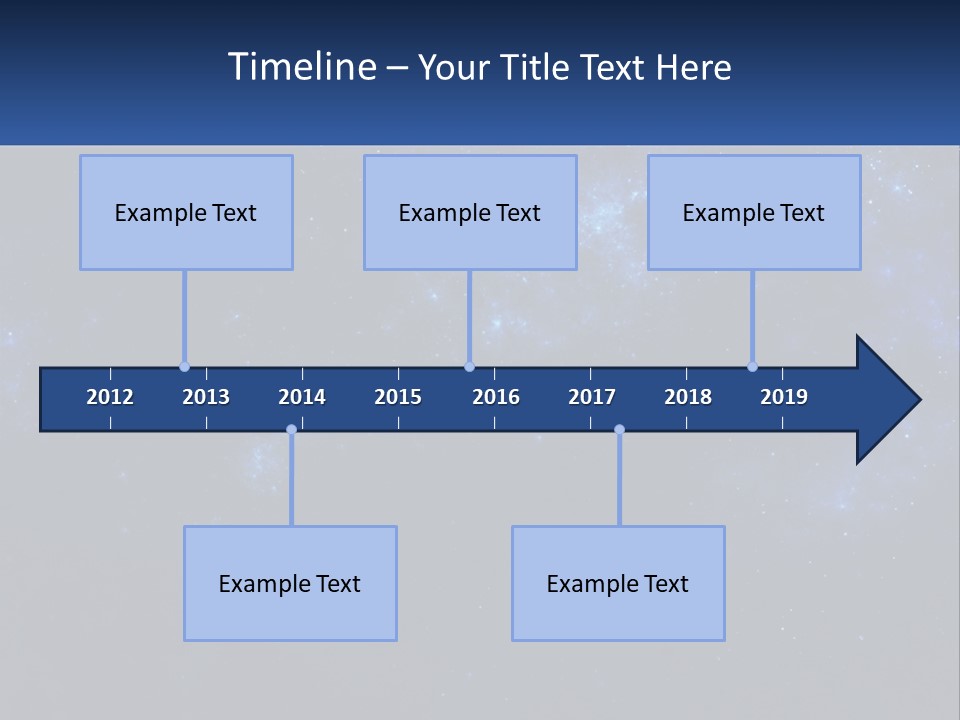 A Blue And Black Background With Stars And The Words Name Of Presentation Company Name PowerPoint Template