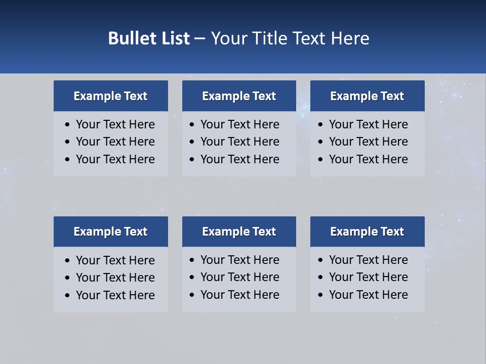 A Blue And Black Background With Stars And The Words Name Of Presentation Company Name PowerPoint Template