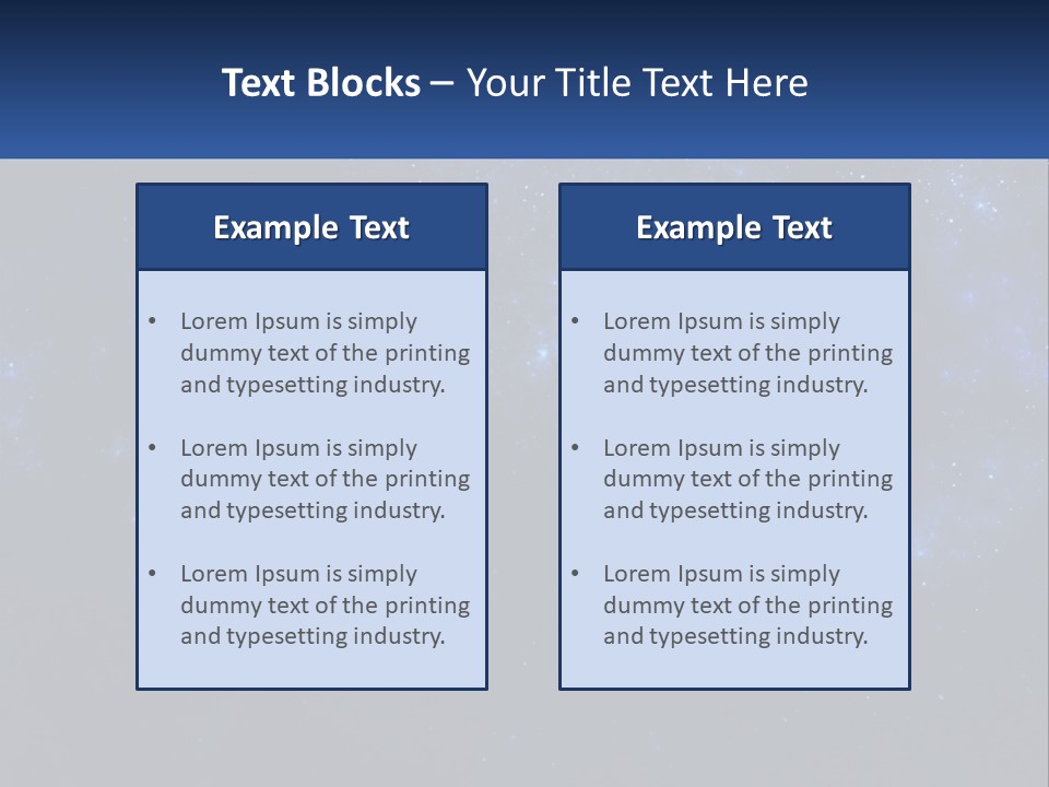 A Blue And Black Background With Stars And The Words Name Of Presentation Company Name PowerPoint Template
