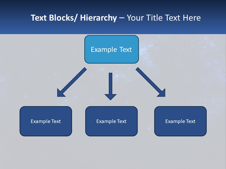 A Blue And Black Background With Stars And The Words Name Of Presentation Company Name PowerPoint Template