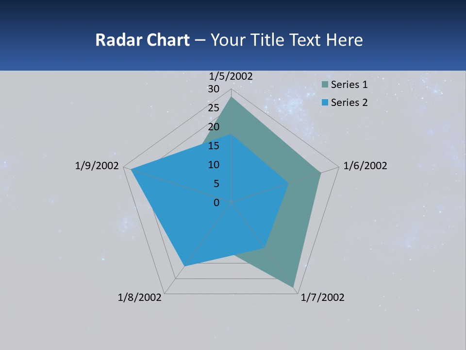 A Blue And Black Background With Stars And The Words Name Of Presentation Company Name PowerPoint Template