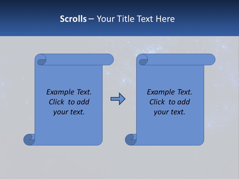 A Blue And Black Background With Stars And The Words Name Of Presentation Company Name PowerPoint Template
