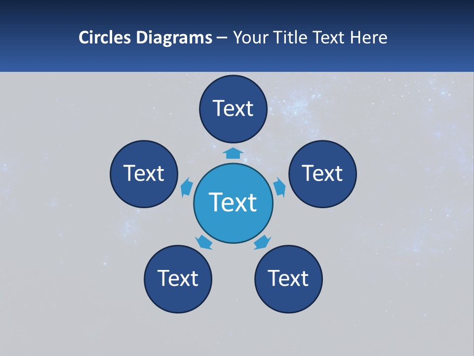 A Blue And Black Background With Stars And The Words Name Of Presentation Company Name PowerPoint Template