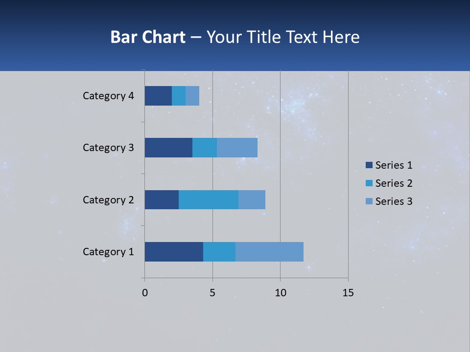 A Blue And Black Background With Stars And The Words Name Of Presentation Company Name PowerPoint Template