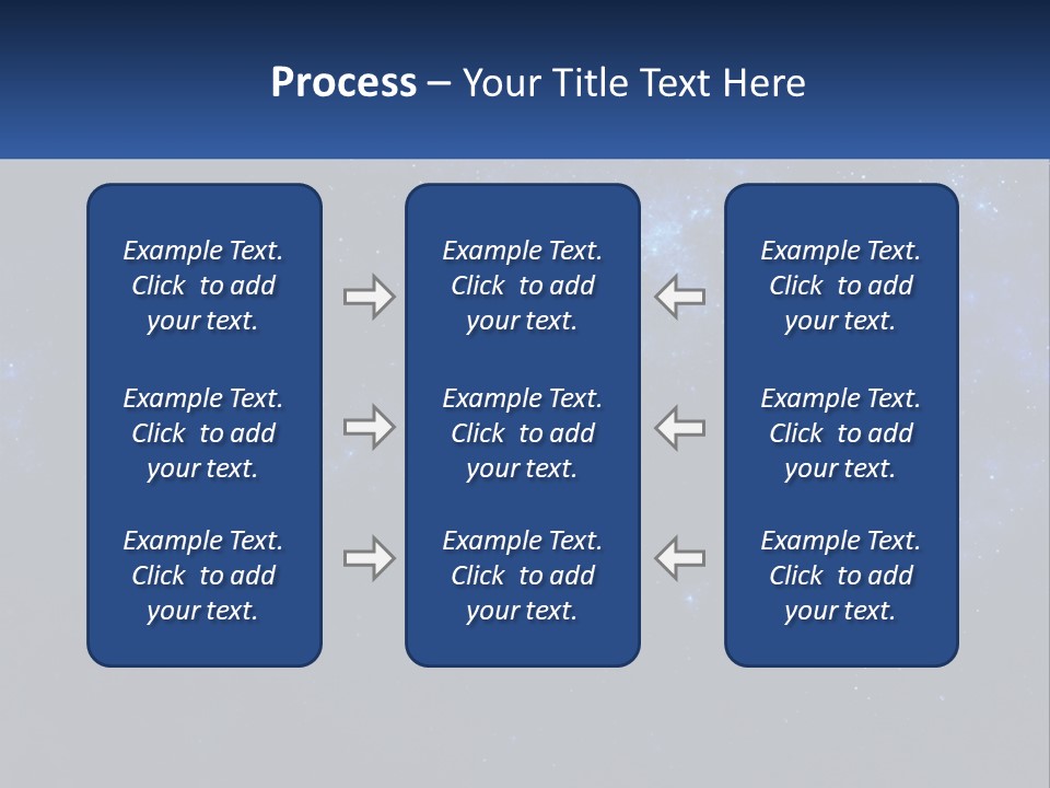 A Blue And Black Background With Stars And The Words Name Of Presentation Company Name PowerPoint Template