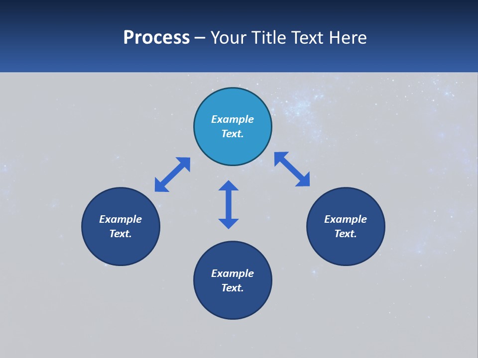 A Blue And Black Background With Stars And The Words Name Of Presentation Company Name PowerPoint Template