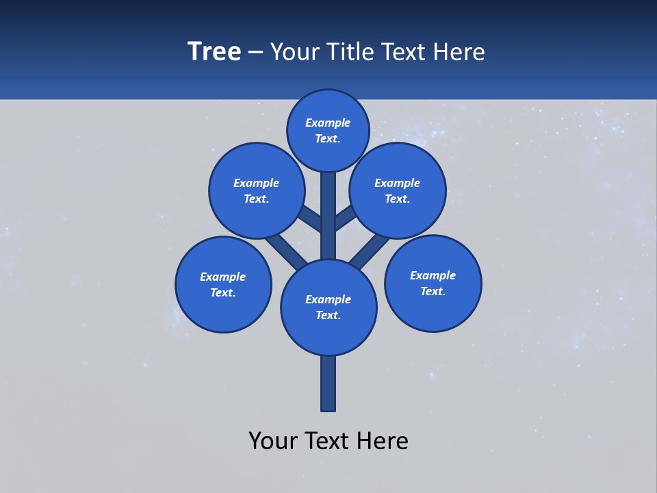 A Blue And Black Background With Stars And The Words Name Of Presentation Company Name PowerPoint Template