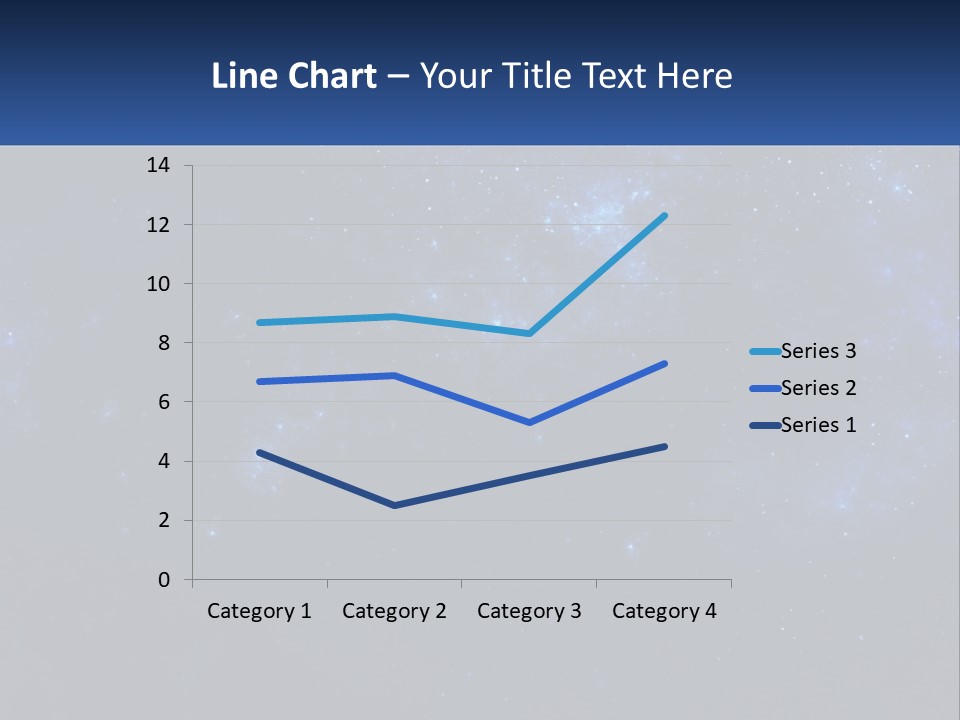 A Blue And Black Background With Stars And The Words Name Of Presentation Company Name PowerPoint Template