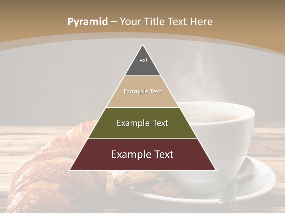 A Cup Of Coffee And Some Croissants On A Table PowerPoint Template