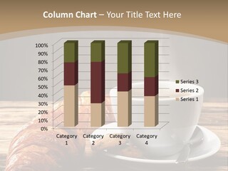 A Cup Of Coffee And Some Croissants On A Table PowerPoint Template