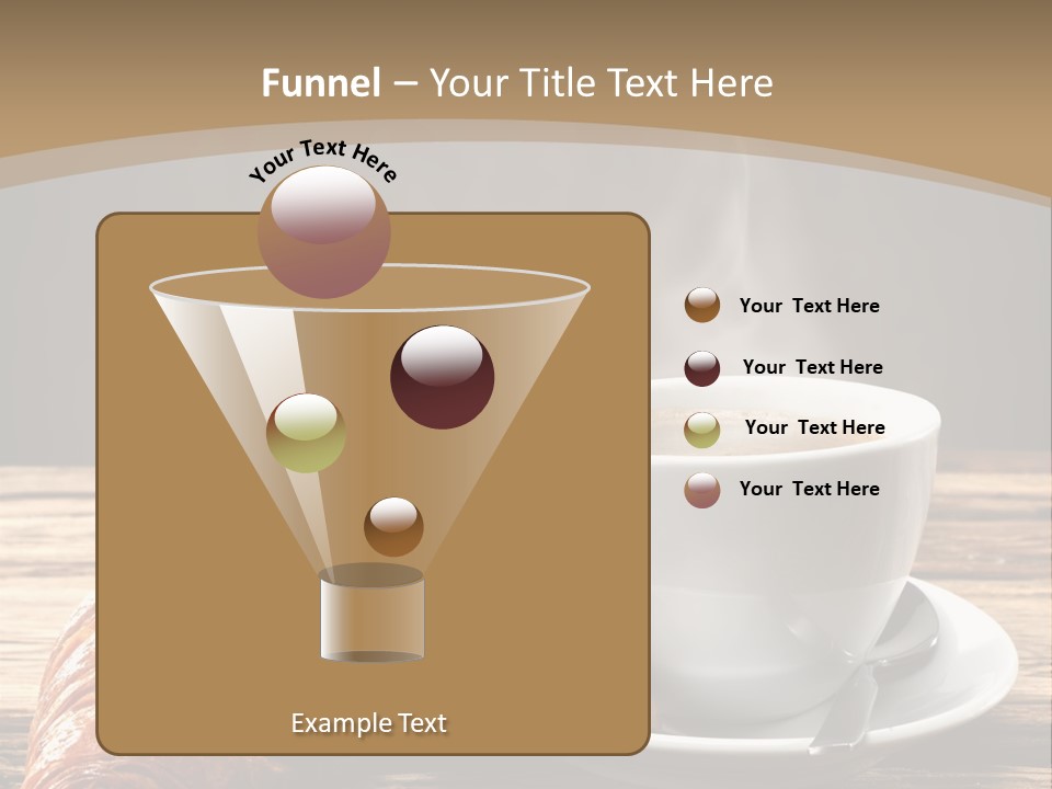 A Cup Of Coffee And Some Croissants On A Table PowerPoint Template