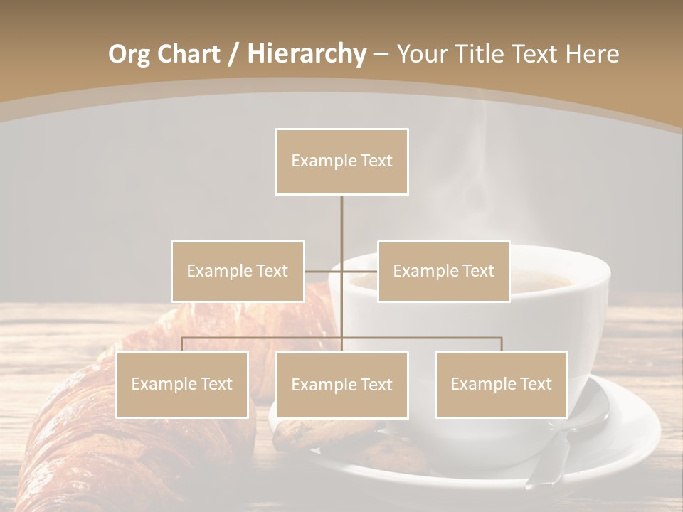 A Cup Of Coffee And Some Croissants On A Table PowerPoint Template