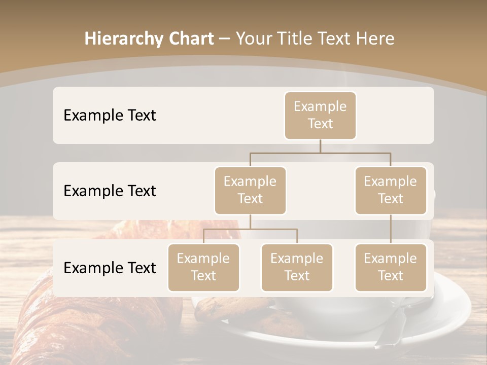A Cup Of Coffee And Some Croissants On A Table PowerPoint Template