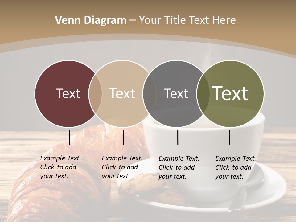 A Cup Of Coffee And Some Croissants On A Table PowerPoint Template