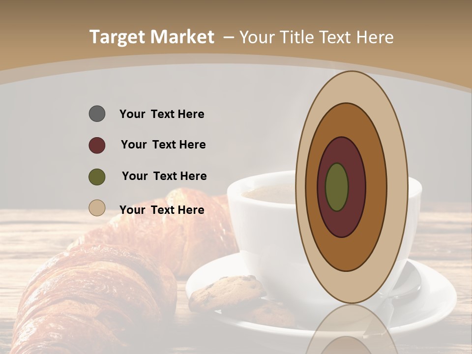 A Cup Of Coffee And Some Croissants On A Table PowerPoint Template