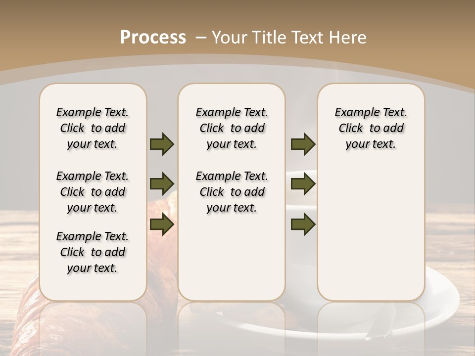 A Cup Of Coffee And Some Croissants On A Table PowerPoint Template