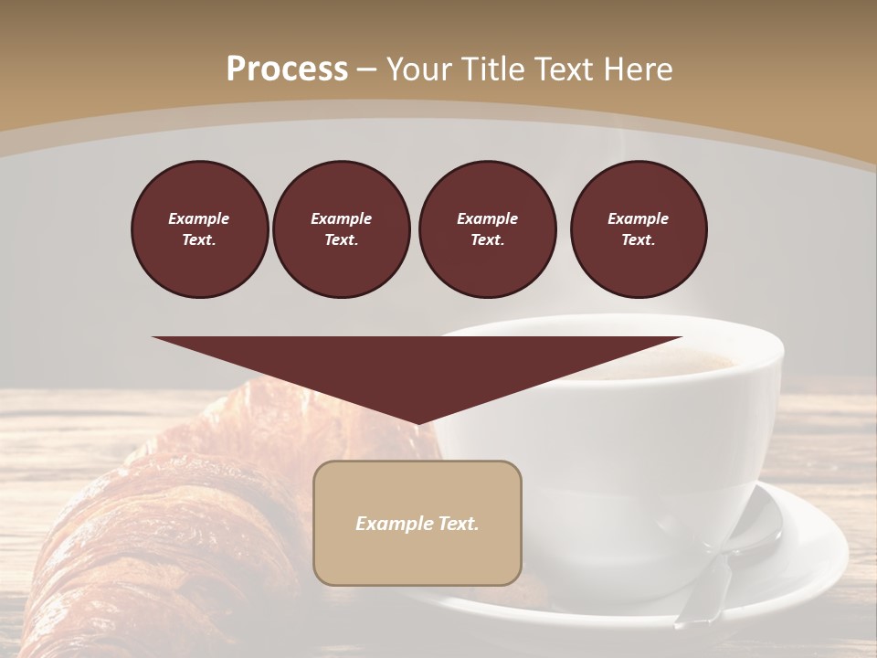 A Cup Of Coffee And Some Croissants On A Table PowerPoint Template
