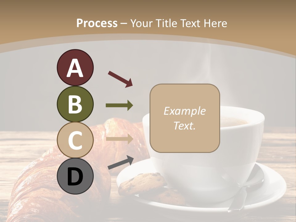 A Cup Of Coffee And Some Croissants On A Table PowerPoint Template