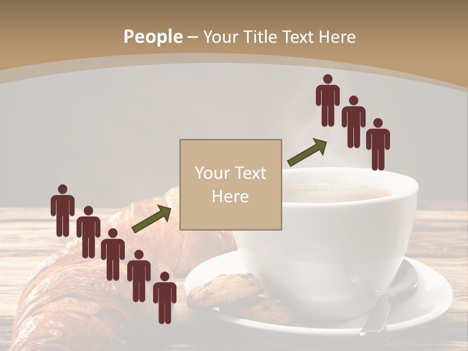A Cup Of Coffee And Some Croissants On A Table PowerPoint Template