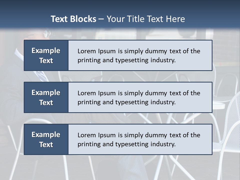 A Man In A Suit Sitting At A Table With A Laptop PowerPoint Template