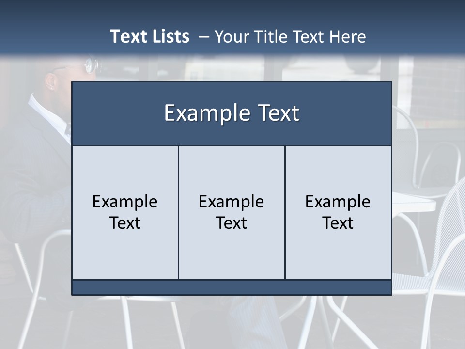 A Man In A Suit Sitting At A Table With A Laptop PowerPoint Template