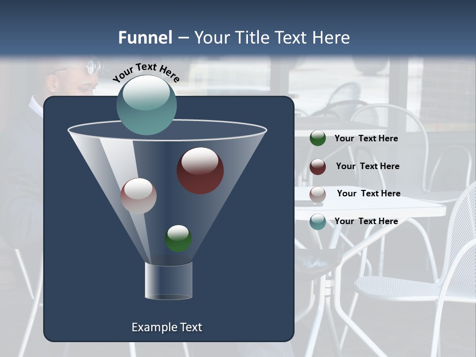 A Man In A Suit Sitting At A Table With A Laptop PowerPoint Template