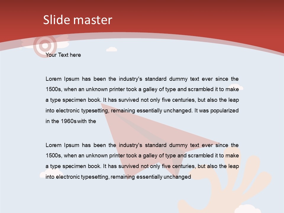 A Person Holding A Paper Airplane In Their Hand PowerPoint Template