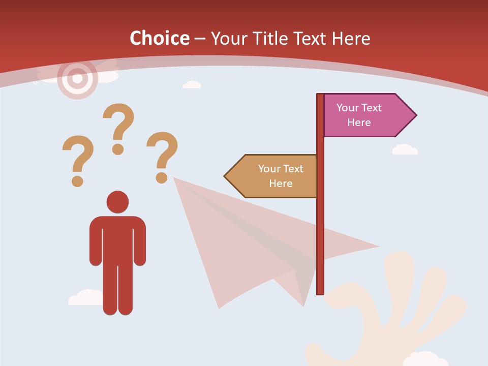 A Person Holding A Paper Airplane In Their Hand PowerPoint Template