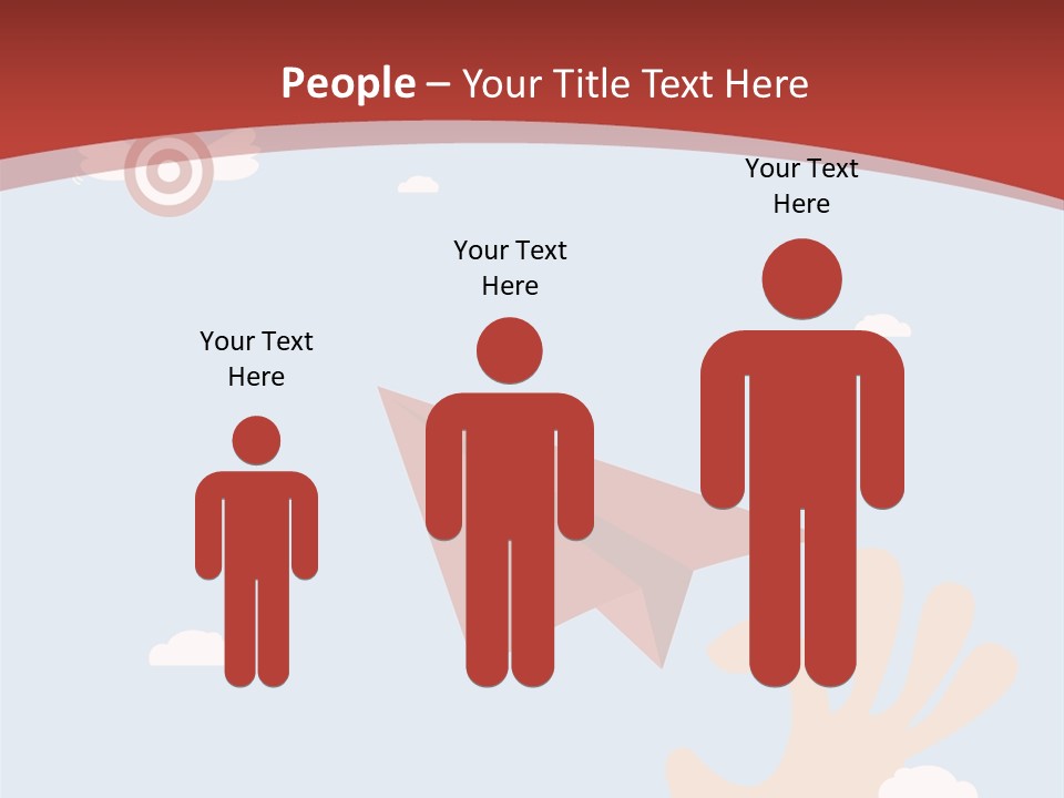 A Person Holding A Paper Airplane In Their Hand PowerPoint Template