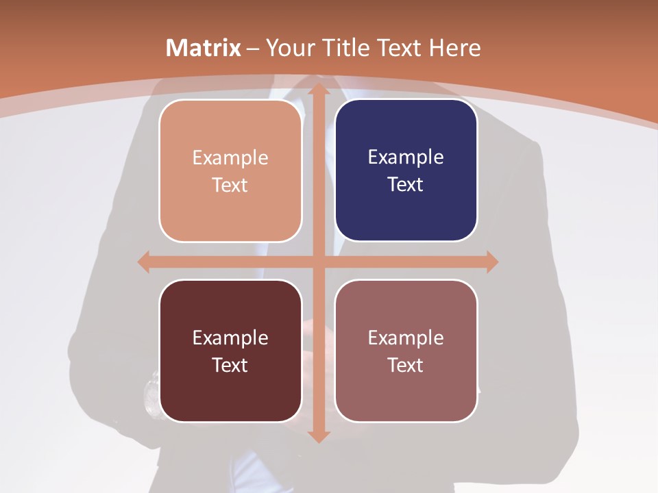 A Man In A Suit Is Looking Down At His Tie PowerPoint Template