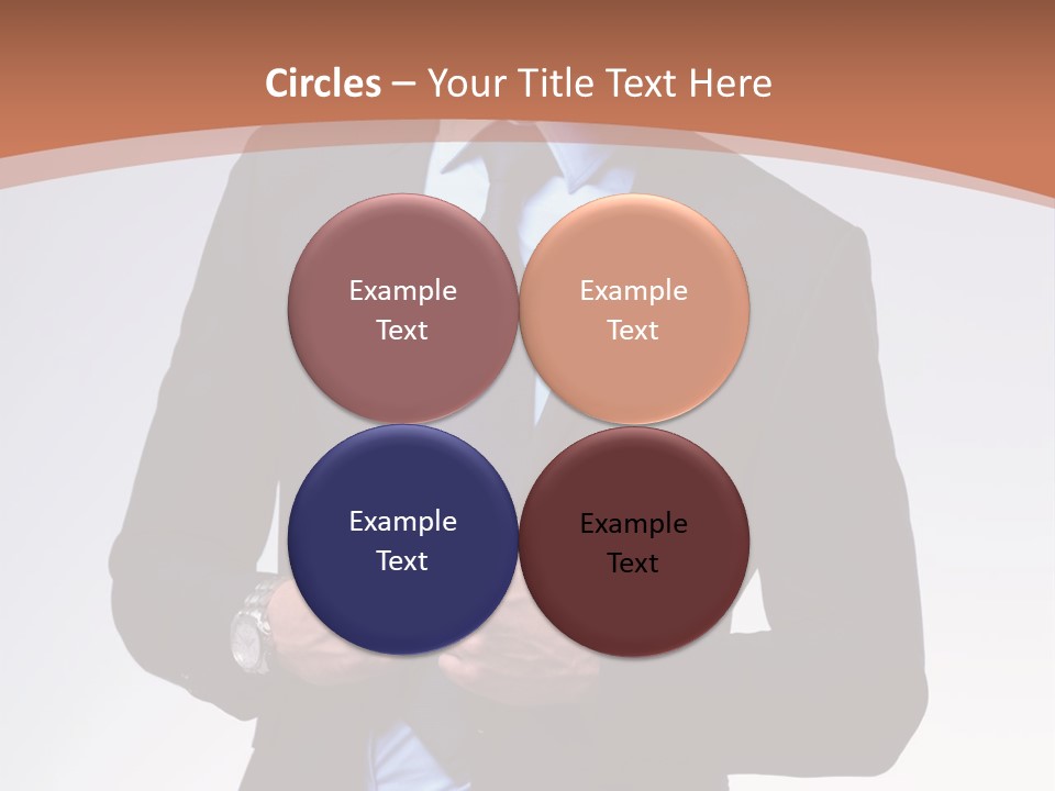 A Man In A Suit Is Looking Down At His Tie PowerPoint Template