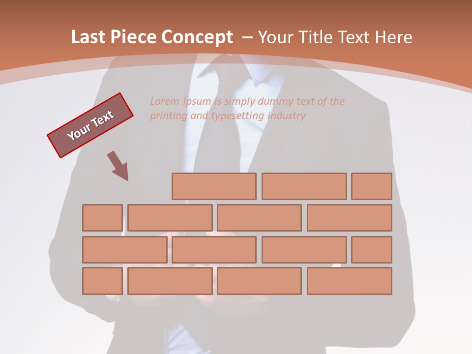 A Man In A Suit Is Looking Down At His Tie PowerPoint Template