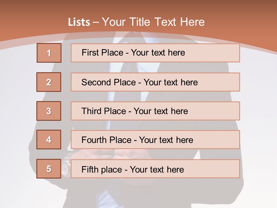 A Man In A Suit Is Looking Down At His Tie PowerPoint Template