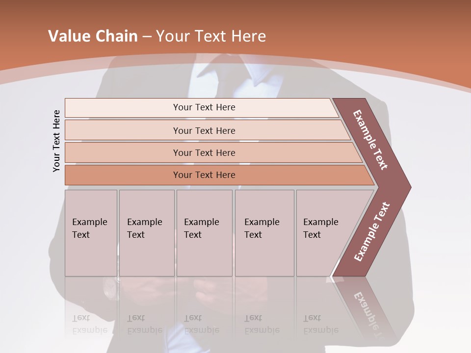 A Man In A Suit Is Looking Down At His Tie PowerPoint Template
