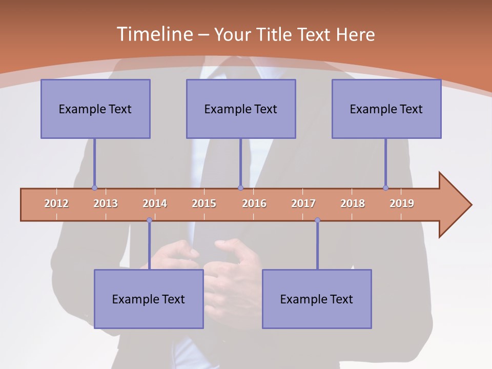A Man In A Suit Is Looking Down At His Tie PowerPoint Template