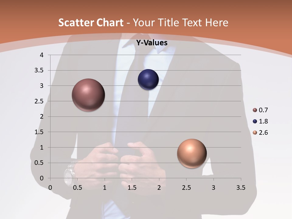 A Man In A Suit Is Looking Down At His Tie PowerPoint Template