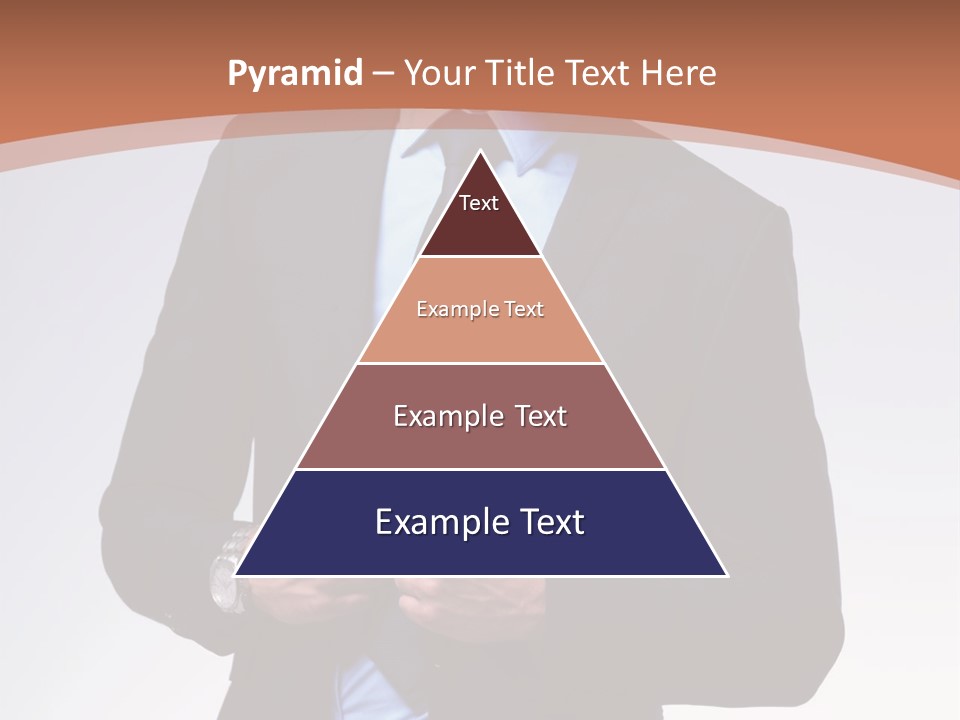 A Man In A Suit Is Looking Down At His Tie PowerPoint Template