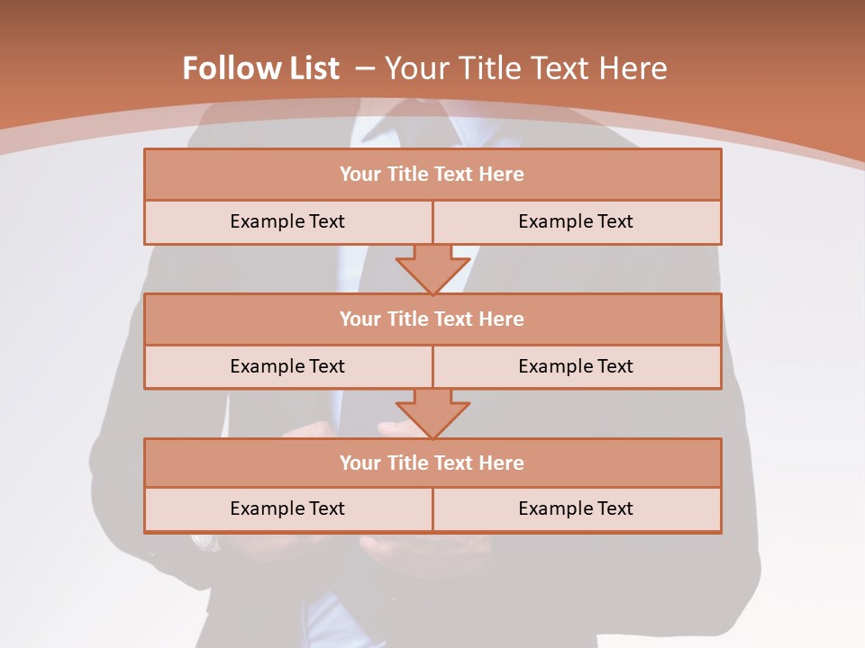 A Man In A Suit Is Looking Down At His Tie PowerPoint Template