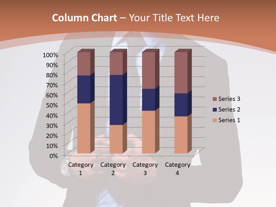A Man In A Suit Is Looking Down At His Tie PowerPoint Template