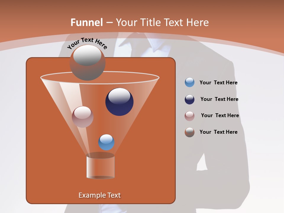 A Man In A Suit Is Looking Down At His Tie PowerPoint Template