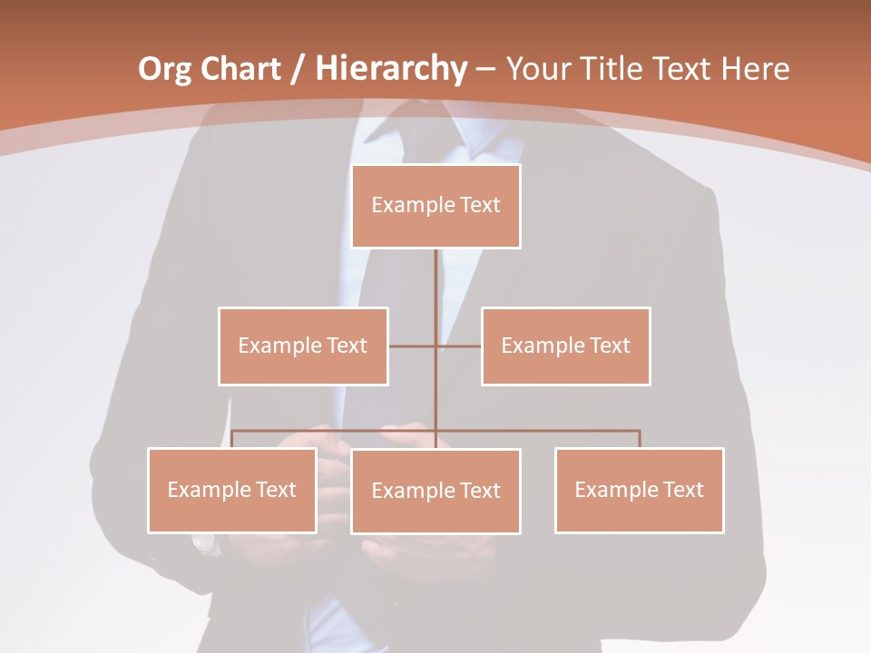 A Man In A Suit Is Looking Down At His Tie PowerPoint Template