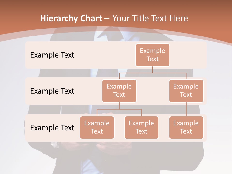 A Man In A Suit Is Looking Down At His Tie PowerPoint Template