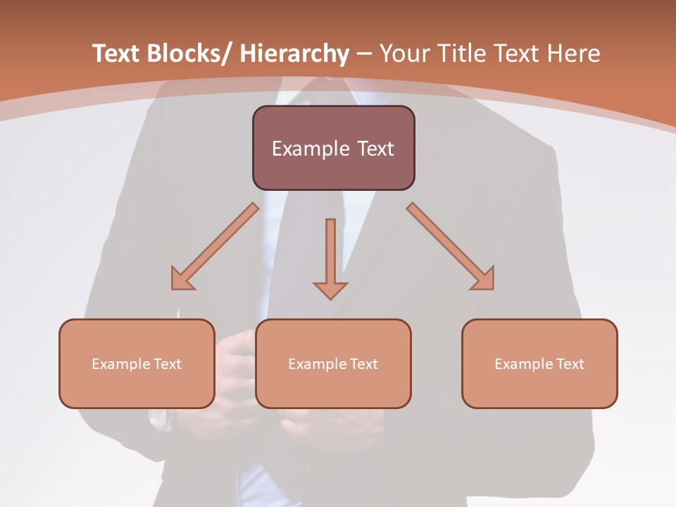 A Man In A Suit Is Looking Down At His Tie PowerPoint Template