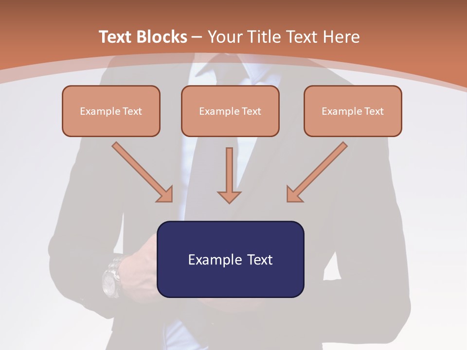 A Man In A Suit Is Looking Down At His Tie PowerPoint Template